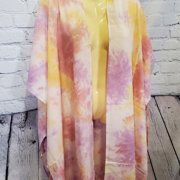 NWT Torrid Pink Tie Dye Ruana - Picture 3 of 8